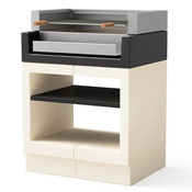Tuozi Kitaway Grill z inox vložkom s spodnjo blendo - črna/bela