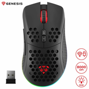 GENESIS Gaming bežicni miš Zircon 550 wifi crni