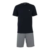 Emporio Armani Kratka pižama mornarska/smaragd/bela