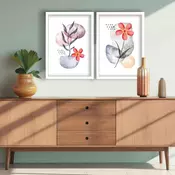 Wallity Dekorativne uramljene slike, 38x53cm, 2 komada, Šarene