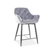 Barska stolica CHERRY H-2 - Baršun - siva