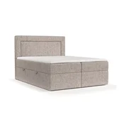 Svetlo rjava boxspring postelja s prostorom za shranjevanje 160x200 cm Imagine – Maison de Reve