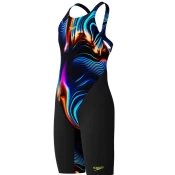 Speedo fastskin endurance+ max openback kneeskin girls black/blue