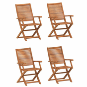 Sklopive vrtne stolice 4 kom 57x66x95 cm masivno drvo bagrema