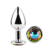 Diamond Butt Plug Small Rainbow