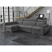 Kotna garnitura Columbus 227 (Kronos 22) Siva, Funkcija spanje, Predal, 320x170x85cm