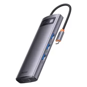 BASEUS Metalni Gleam adapter, 8 u 1 USB-C (WKWG050013)