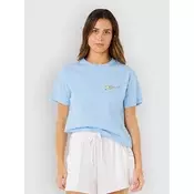 RIP CURL Majica POOLSIDE svijetloplava / pastelno žuta / travnato zelena / pastelno narancasta