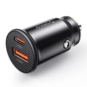Orico Orico PowerMini 30W avto polnilec USB-C + USB-A - črn