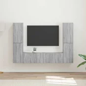 Set TV komoda 6 pcs Siva Sonoma Konstruirano drvo