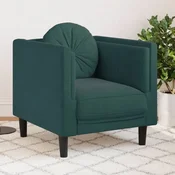 vidaXL vidaXL Fotelj z blazino temno zelen žamet, (21094803)