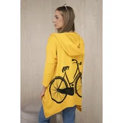 Sweatshirt with mustard cycling print