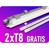 V-TAC IP65 nosilec za LED cev 120cm + 2x LED cev 18W, 1850lm gratis! Farba svetla: Dnevna bela