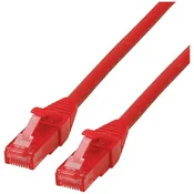 ROLINE Roline 21.15.2510 RJ45 omrežni kabel\, Patch kabel cat 6 U/UTP 0.50 m rdeča 1 kos, (20420550)