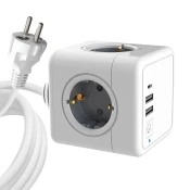 Razdelilnik PowerCube 4 vtičnice 2 USB-A