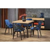 Blagovaonski stol na razvlacenje Tiago kvadrat 90/125 cm - hrast craft/crna