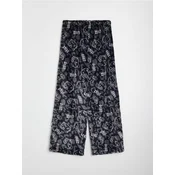 Sinsay - Flis pantalone wide leg Hello Kitty - crno