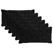 vidaXL Prevleka za blazino 6 kos HOUTEN Črna 40 x 70 cm
