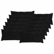 Vidaxl Prevleka za blazino 12 kos HEERLEN Črna 40 x 80 cm