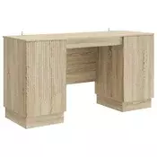 vidaXL Miza s polico Sonoma hrast 142,5 x 50 x 75 cm Inženirski les