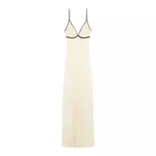 Bershka Obleka  rjava / pastelno rumena