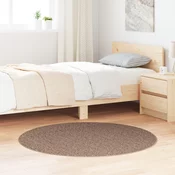 vidaXL Shaggy preproga z lateksom rjava o120 cm