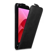 Cadorabo Cadorabo Ohišje, združljivo z Asus ZenFone 4 Selfie PRO v nočna črna - Zaščitni ovitek v obliki flipa z magnetnim zapiranjem, (20562789)