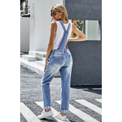 JEANS KOMBINEZON Z RAZPORKI CHEYENNE, SVETLO MODER
