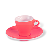 ClubHouse skodelica in krožnik Gardenia 65 ml roza