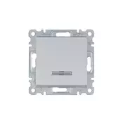 HAGER taster sa IND, 10A, 1K.O lumina siva WL0412