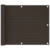 Vidaxl Balkonsko platno rjavo 75x300 cm HDPE