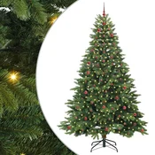 Vidaxl Umetno zložljivo božično drevo 240 cm 300 LED Toplo bela