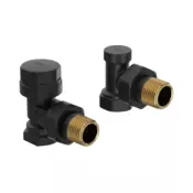 Mexen Uni-Term kotni radiatorski ventili, črni - W901-000-70