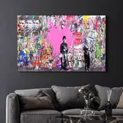 Wallity Dekorativna slika na kaljenom staklu, 35x55cm, Šarena