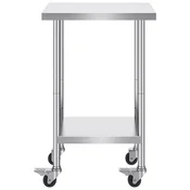 VEVOR Delovna miza 61x457x955 cm srebrna