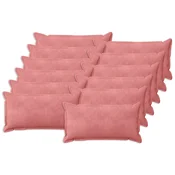 vidaXL Prevleka za blazino 12 pcs HOUTEN Roza 40 x 80 cm Žamet