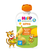 HIPP Vocni pire za bebe banana, kruška i mango 4M+ 100g