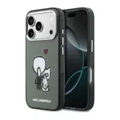 Maska Karl Lagerfeld Karl & Choupette Back MagSafe za iPhone 17 Pro Max siva