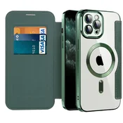 Etui SmartMag Book z Magsafe tehnologijo in RFID denarnico za iPhone 11 Pro Max - green