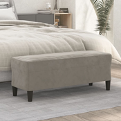 vidaXL Klop svetlo siva 100x35x41 cm žamet
