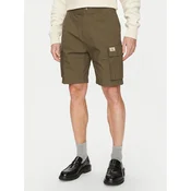 Calvin Klein Jeans Kratke hlače iz tkanine J30J327376 Khaki Regular Fit