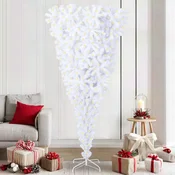 Umestno božično drevo med 300 LED Bela 210 cm PVC in jeklo
