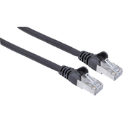 Intellinet Intellinet 740562 RJ45 omrežni kabel\, Patch kabel CAT 6a S/FTP 0.25 m črna zaščita iz folije\, pletena zaščita\, zaščiten\, brez halogena 1 kos, (20417749)
