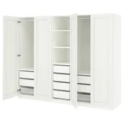 PAX/GULLABERG Garderobni sestav, bela/bela, 250x60x201 cm