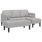 Set sofe 2 pcs Oblačnosiva 173 x 131 x 67 cm Poliester