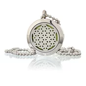 Aromaterapevtska ogrlica – Cvet življenja, 25 mm - Stainless steel