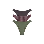 The Set Bikini hlačke  čokolada / temno zelena / bordo / bela