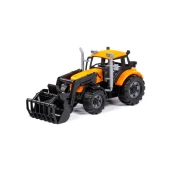 POLESIE Igracka Traktor poljoprivredni utovarivac Progress, Na frikciju, Žuti