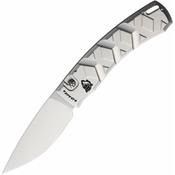 Piranha Knives Auto X Button Lock Silver