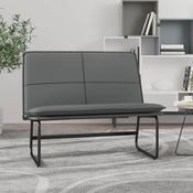 vidaXL Klupa siva 100 x 75 x 76 cm od umjetne kože